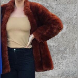 Red / Fox /  Brown Faux Fur Coat